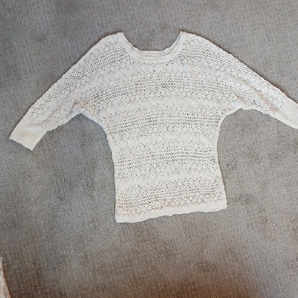 Maurices Lightweight Cream Open-Knit Women’s Sweater